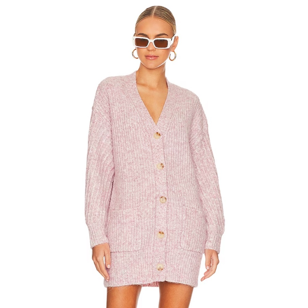 Revolution Tularosa Zelda Cardigan Dress in Pale Pink